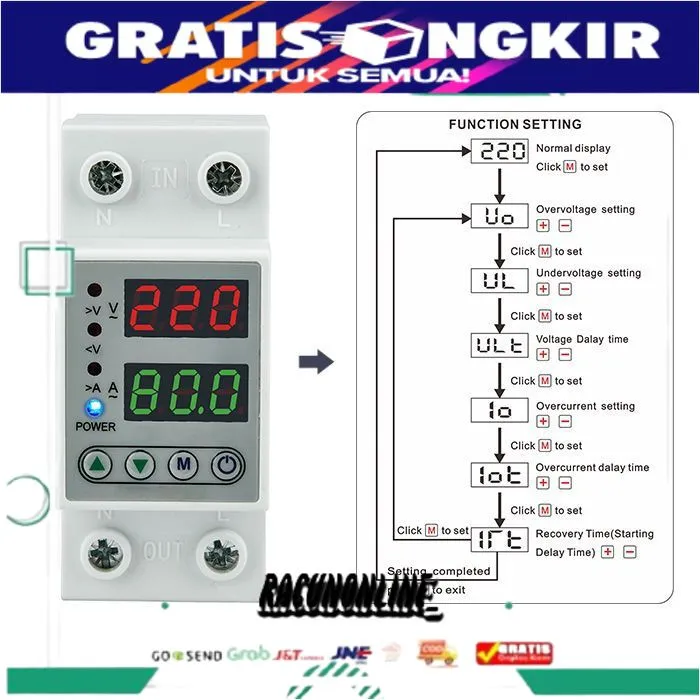 Meteran listrik digital dilengkapi dengan layar LED dapat membatasi ...