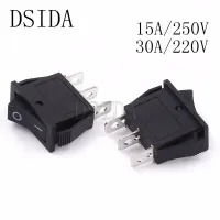 【2023】 AUGIENB mall 10PCS KCD3 3pin ON-OFF AC เรือประเภทสวิทช์ Rocker Switch 15A 250V 30A 220V 15*31มม.สวิทช์