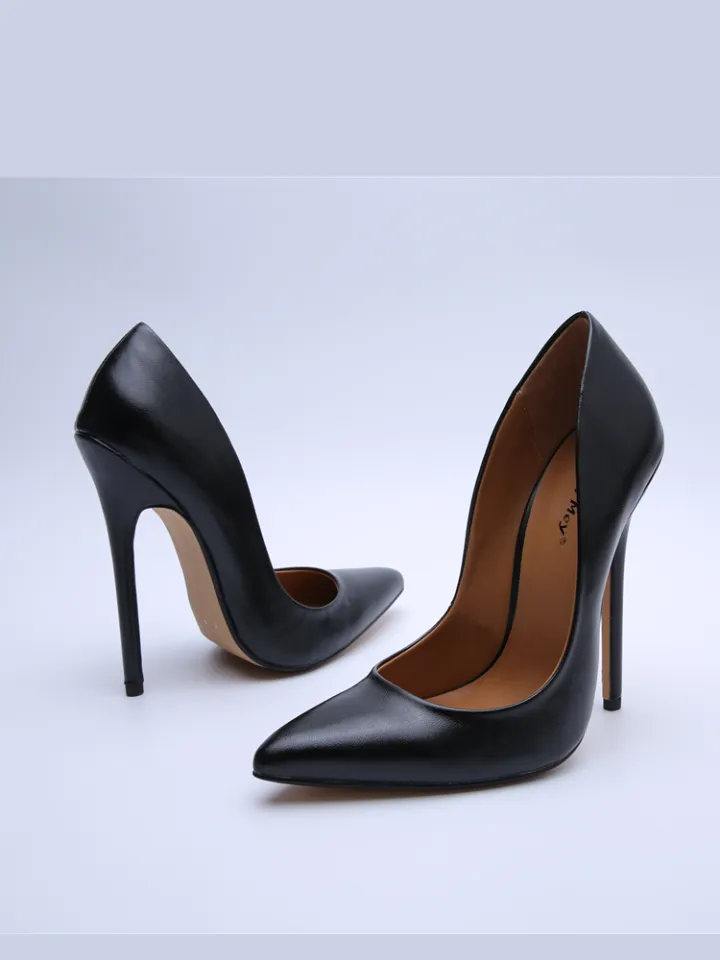 Sexy High Heels Pumps Women Shoes Large Size 45 48 Matte Black