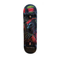 สเก็ตบอร์ด Skateboard รุ่น3108 ล้อสีดำ ลายอีกาดำ /C011