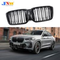 ABS กลอสสีดำกันชนหน้าแข่งเตากระจังหน้าสำหรับ BMW X3 X4 G01 G02 2022รถจัดแต่งทรงผมเปลี่ยน