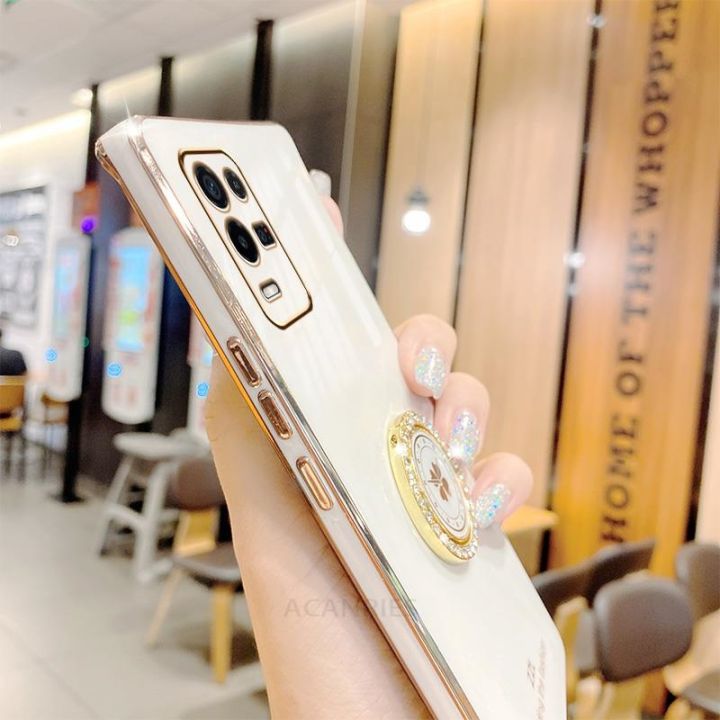 diamond-ring-holder-case-for-oppo-realme-8-8i-9-pro-plus-4g-5g-c21y-gt-neo-2-master-edition-girl-luxury-plating-silicone-cover