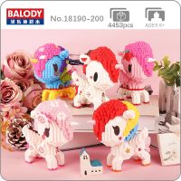 Balody Rainbow Horn Fly Horse Sakura Heart Star Animal Figures Mini Diamond Blocks Bricks Building Toy for Children Gift no Box