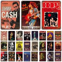 Retro Vintage Rock N Roll Band ป้ายดีบุกประตูเพลงโปสเตอร์ตกแต่งแผ่นโลหะสำหรับ Cinema Man Cave Club Wall Decor