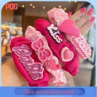 PDG สีทึบทึบ ตุ๊กตาบาร์บี้ scrunchie แฟชั่นสำหรับผู้หญิง อีลาสติก ยางรัดผม ที่มัดผม อุปกรณ์เสริมผม เชือกมัดผม สำหรับผู้หญิง