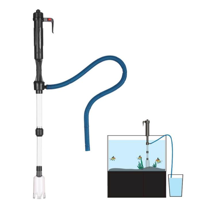 ไฟฟ้าaquarium-fish-tank-water-changerเครื่องล้างทำความสะอาดทรายสูญญากาศsiphonดำเนินการกรวดaquariumอุปกรณ์เสริม