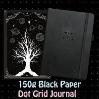 150Gsm Black Paper Bullet Dotted Notebook 160 Pages Dot Grid Journal 5*5mm white Dots Note Books Pads
