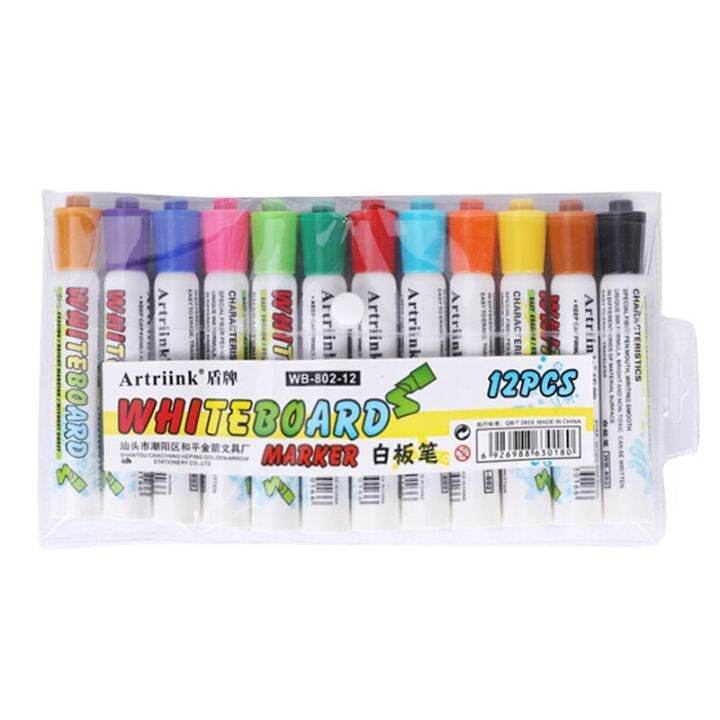 artriink-erasable-whiteboard-marker-4-12-colors-childrens-drawing-pen-board-markers-refill-ink-school-classroom-supplies