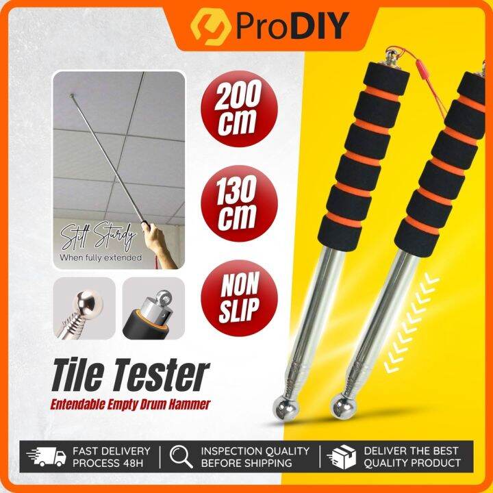 130cm 200cm Extendable Tile Tester Adjustable Telescopic Rod Sound