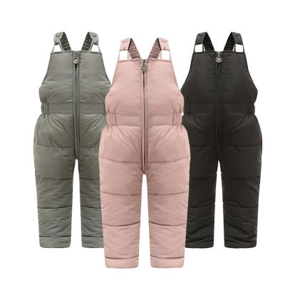 Children winter warm overalls girls &amp; boys winter thick pants cotton filling kids overalls for girls 1-5 years children jumpsuit