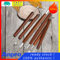 ANPRO เครื่องปั้นดินเผาเครื่องมือ6PCS Mahogany ประติมากรรมดินเหนียวประติมากรรมเครื่องปั้นดินเผาตัวอ่อนเครื่องมือซ่อมแซม