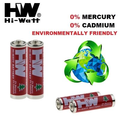 【Eco-friendly】 4ชิ้น Hi-Watt R6P UM3 AA 2a 105นาที1.5โวลต์หนักสำหรับนาฬิกาของเล่น