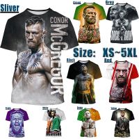 Conor McGregor เสื้อยืดผู้ชายพิมพ์ลาย3D สำหรับฤดูร้อนเสื้อเชิ้ตผู้ชายสไตล์คอกลมเสื้อ XS ~ 5XL