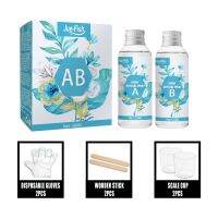 Crystal Clear Epoxy Resin Kit งานศิลปะการหล่อเรซินและชุดเคลือบฟองฟรี UV และทนความร้อนผสมง่ายอัตราส่วน1:1 (รวม50มล.)