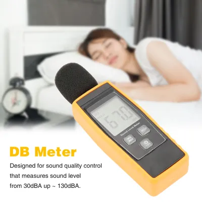 เครื่องวัดมิเตอร์เสียงระดับเสียงดิจิตอล LCD เครื่องวัดระดับเสียง DB เมตรทดสอบเสียงรบกวนเพื่อสิ่งแวดล้อมสำหรับวัดระดับเสียงจาก Up-130dBA 30dBA