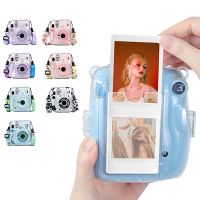 สำหรับกระเป๋าเก็บภาพ Mini11 Instax ชุดสายคล้องคริสตัลกระเป๋าเก็บของสำหรับเด็กใสสติกเกอร์เชือกสามชิ้น