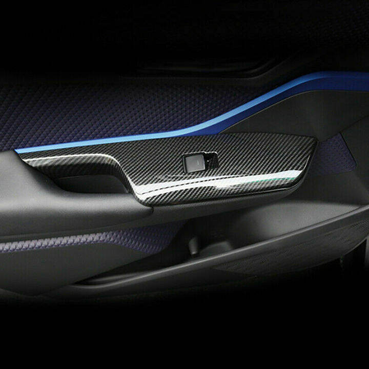 carbon-fiber-style-abs-window-lift-switch-button-panel-cover-trim-right-drive-for-toyota-c-hr-chr-2016-2018