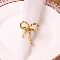 Dinner Table Decoration Party Decoration Metal Napkin Rings Bow Napkin Ring Napkin Holders Napkin Buckle