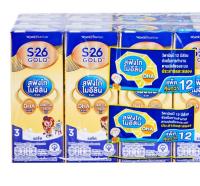 S-26 Gold UHT Milk Formula 3 Unsalted 180 ml. Pack of 12.เอส-26 โกลด์ นมยูเอชที สูตร 3 รสจืด 180 มล. แพ็ค 12