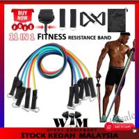 【hot sale】❦✱❀ C04 11pcs Resistance Band 100LBS Exercise Resistance Bands Set Yoga Fitness Elastic Band Kit Pull Rope Gym Equipment 阻力带 拉力绳