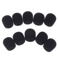 10pcs Headset Replacement Foam Microphone Cover Telephone Headset Mic Cover Microphone Windscreen Windshied Headset Foam 25x8mm