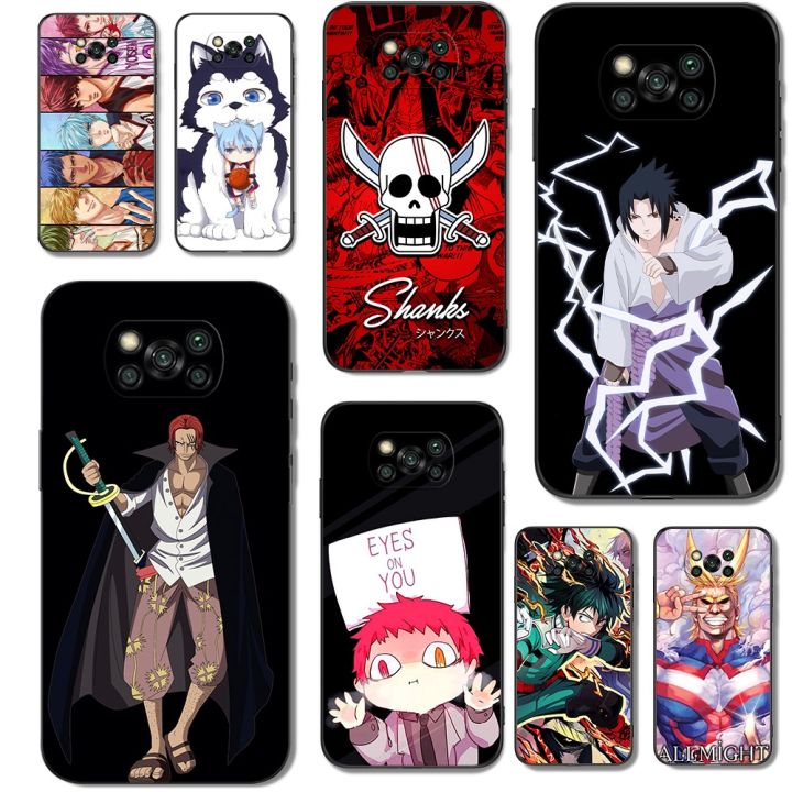 case-for-xiaomi-poco-x3-nfc-soft-silicone-phone-back-cover-black-tpu-case-anime-hero