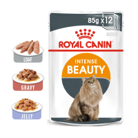 Royal Canin Intense Beauty 12x85 g รอยัลคานิน อาหารแมว สูตรบำรุงขน Gravy