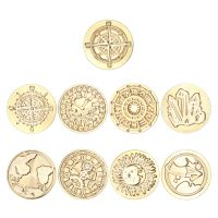 Wax Seal Stamp Zodiac Seal Vintage Worldwide Map Brass Head Wooden Handle Sealing Stamp for Wedding Invitations