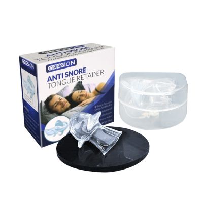【CW】✔✥  1pcs/1box Silicone Anti Snoring Tongue Retaining Device Breathing Night Guard Aid  Anti-snore Solution
