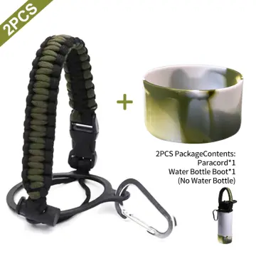  Paracord Handle for Water Bottle  Paracord Handle for Water  Bottle - Non-Slip Hand-Woven Water Bottle Handle Strap with Silicone Boot  Buogint : Sports & Outdoors