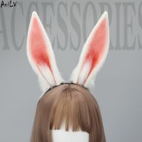 Anilv Bunny Girl Anime Game Rabbit Headband Cute Pink Plush Ears Headwear Cosplay