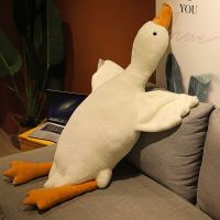 【CW】160cm Simulation Big Wings Duck Plush Long Pillow Toy Soft Stuffed Giant Bird Cuddly Wild Goose Doll for Kids Birthday Gift