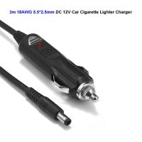 DC12V-24V 5.5 มม.2.5 มม.รถยนต์ Auto ไฟแช็ก Power Adapter 18AWG 2/3 M สำหรับ LED Strip LIGHT รถยนต์เบาะนวด-hvfmm7520