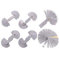 NEW-6 Pcs Stainless Steel Radius Gauge With Feeler Gauge Set Arc Radius Fillet Gauge And 0.04-0.88Mm Space Measure Tool