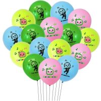 8pcs set 12inch cocomelon theme latex balloon chrome pearl balloon birthday party decor party supplies