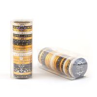 20Rolls Gold Foil Washi Tape Set Scrapbooking Washitape Stationery Slim Decorative Adhesive Tape Journal Supplies Masking Tapes TV Remote Controllers