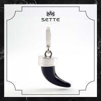 [SETTE] Lucky Tusk Charm For Pendant/Bracelet Silver 925 Rhodium Plated  - BTS2669-27 [เซตเต้] จี้ชาร์มรูปงาช้าง ตัวเรือนเงิน 925 ชุบโรเดียม