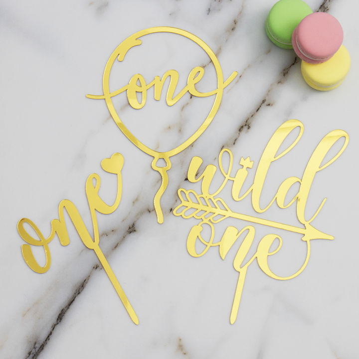 One Cake Topper - 1st Birthday - First Birthday - Modern Script – Etched  With Love Xo