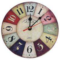 Timelike Wooden Wall Clock Modern Design Vintage Rustic Shabby Chic Home Office Cafe Decoration Art Large Watch