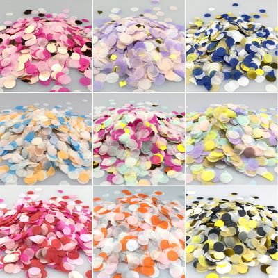 【CC】 1000pcs/bag 1cm Paper Color for Wedding Birthday Decoration Round Tissue Balloons 10g Baby Shower Decorations
