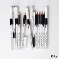 12Pcs/Lot White Eyeliner Pen Make Up Smooth Liner Pencil Eyes Eyebrow Long-lasting Cosmetics Eyeshadow Tool Highlight Waterproof