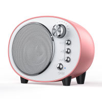 Mini Wireless Retro Speaker Portable Rechargeable Radio FM Stereo Surround Speaker with Subwoofer supports TF card