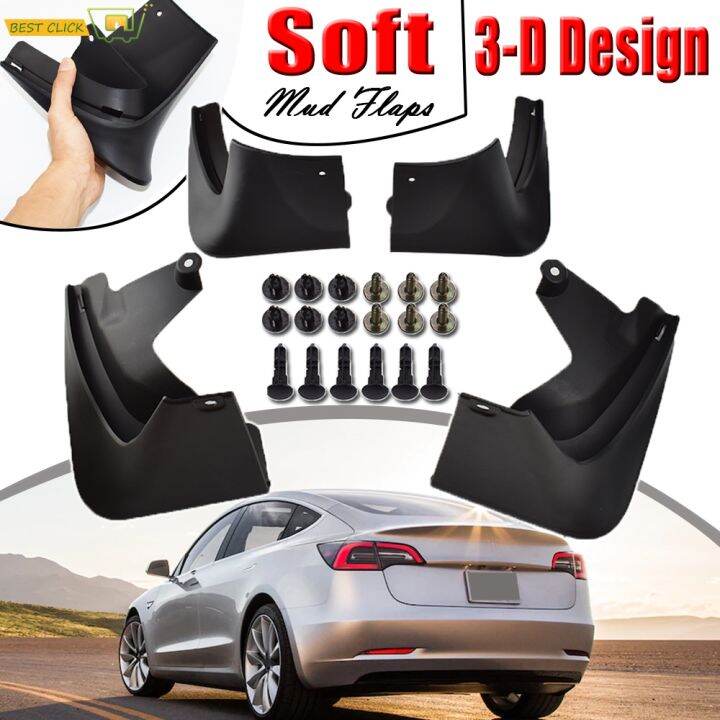 ชุด-molded-mud-flaps-สำหรับ-tesla-รุ่น3-2016-2019-mudflaps-splash-guards-mud-flap-mudguards-fender-ด้านหน้าด้านหลัง