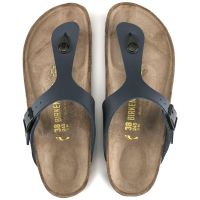 Birkenstock Gizeh Regular-fit 143621 Navy Sandals Birko-Flor® Made in Germany