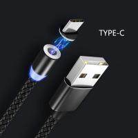 MagneticUSB Cable Charging Cable  Blue LED Durable Nylon Braided Type-c