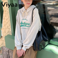 Viyaa เสื้อกันหนาว เสื้อแขนยาวผญ เสื้อเเขนยาว สไตล์เกาหลี ใหม่ กราฟฟิตี้ เสื้อแขนยาวฮูด เสื้อกันหนาวมีฮู้ด 2023 ใหม่ WWY2390VQL 37Z230913