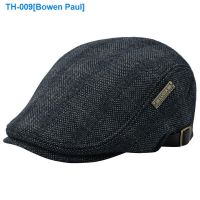 № Plaid beret male thickening and wool in winter to keep warm advance hats outdoor exposure dad the elderly cap