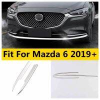 ชุดตกแต่งภายนอกสแตนเลสตะแกรงหน้าหม้อรถยนต์กันชนหน้าสำหรับ Mazda 6 2019 - 2021