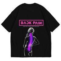 Rollingstout-parodi back Pain เสื้อยืดเป็นโลหะร็อค