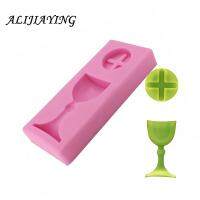 Cake Tools Charlice cup Baptism Trophy Silicone mold Mould Romantic communition cup Cake Baking Icing Ice D1233 Bread  Cake Cookie Accessories